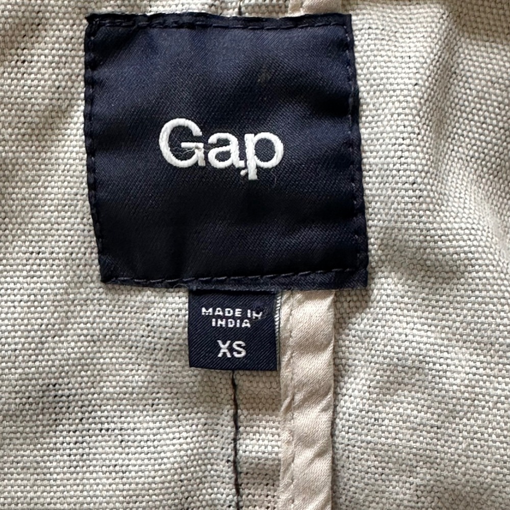 Gap Womens Floral Camo Utility Jacket Green Black Canvas Snap Front XS - Picture 10 of 12